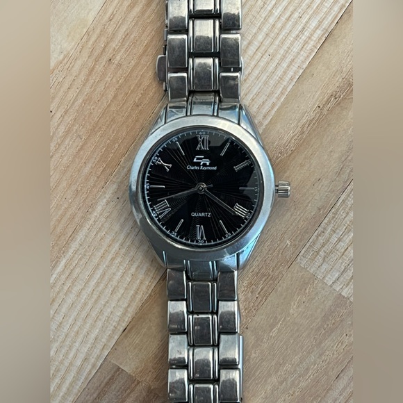 Charles Raymond Men’s Watch Stainless Bracelet Black Dial - Picture 3 of 9